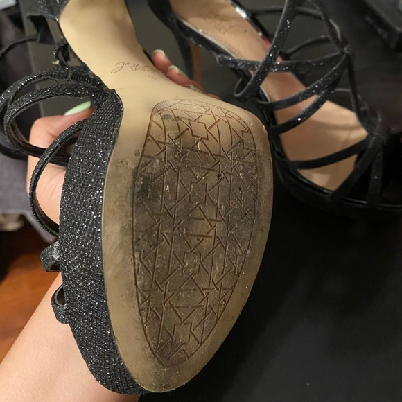 Jewel Badgley Mischka Taura Glitter Heels - Picture 11 of 11